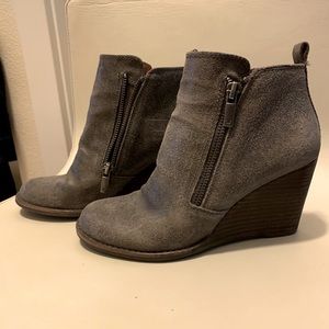 Lucky Brand Yesterr Leather/Suede Wedge Bootie